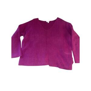 J.Jill Textured Knit Top / Sweater – Plum – Women’s (J by J.Jill) sz large